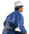 vibrating back support for workers on the job