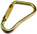 Auto locking large carabiner fits 2 inch pipe