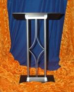 contemporary curved diamond lectern podium